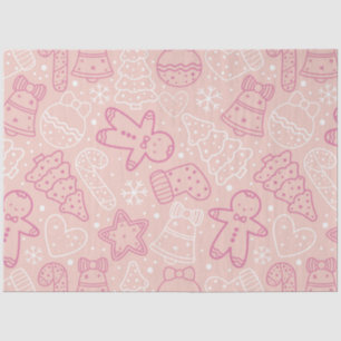 Papel De Seda Candy Canes Gingercake Men Stars Natal