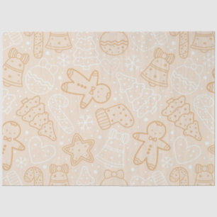 Papel De Seda Candy Canes Gingercake Men Stars Natal