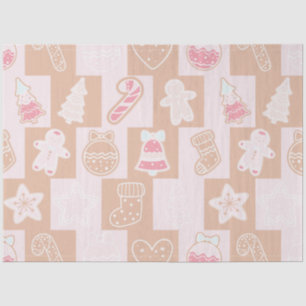 Papel De Seda Candy Canes Gingercake Men Stars Natal