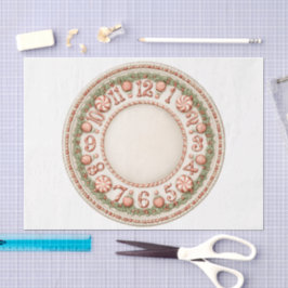Papel De Seda Candy Plate Clock Face