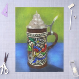 Papel De Seda Caneca de cerveja de Cerâmica Alemã com Desligamen