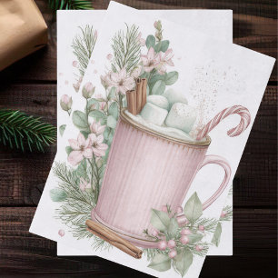 Papel De Seda Caneca de Natal com Estilo Festivo e Vintage
