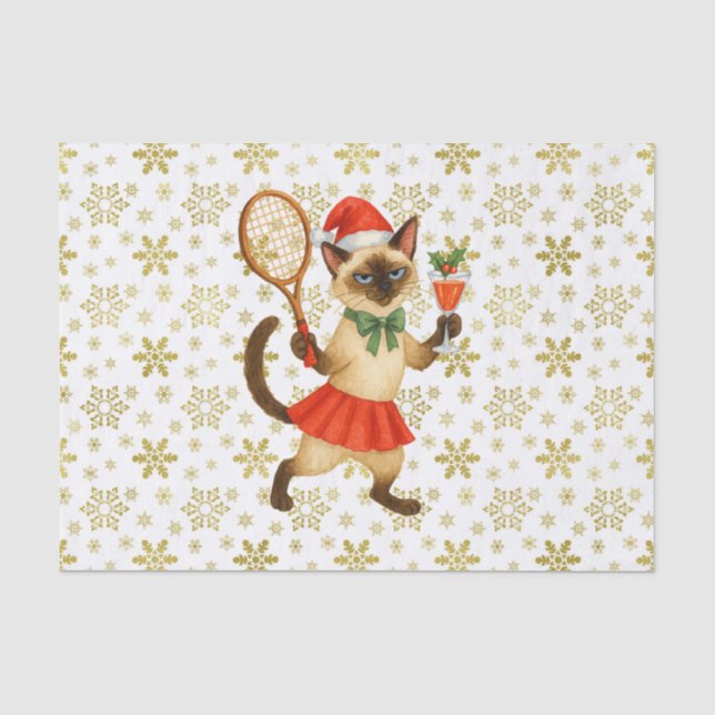 Papel De Seda Caneca de Natal de Ténis Amantes de Gatos  (Frente )