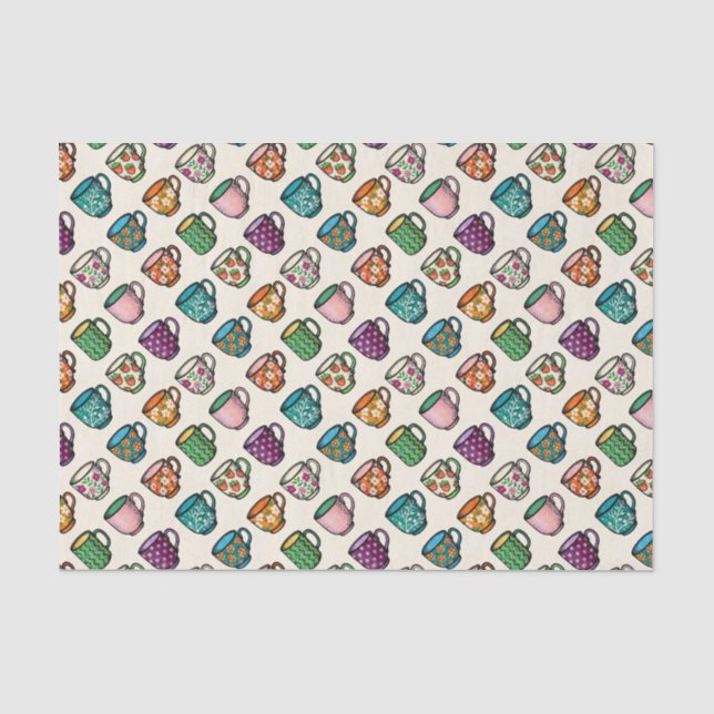 Papel De Seda Canecas de Chá (Frente )