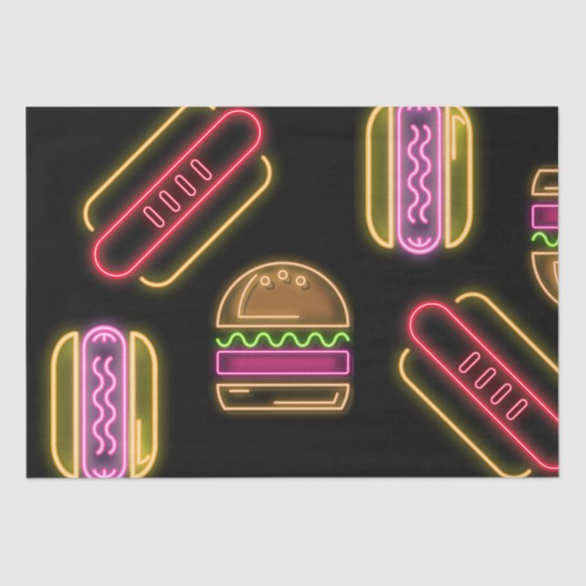 Papel De Seda Caninos e Hambúrger de Comida Rápida (Frente )