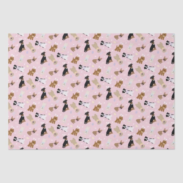 Papel De Seda Caninos felzs pascoa (Frente )