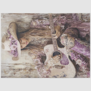 Papel De Seda Cantora De Violão Lilac