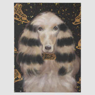 PAPEL DE SEDA CÃO AFEGÃO OURO 