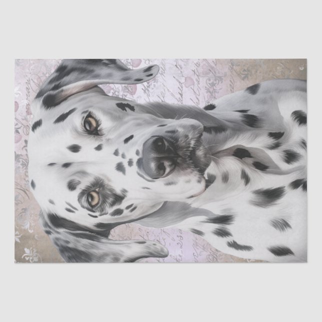 Papel De Seda Cão Dalmático (Frente )