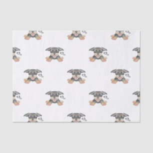 Papel De Seda Cão de Enchimento de Dachshund com Cabelo Cinto