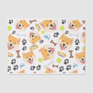 Papel De Seda Cão de sorriso Shiba Inu