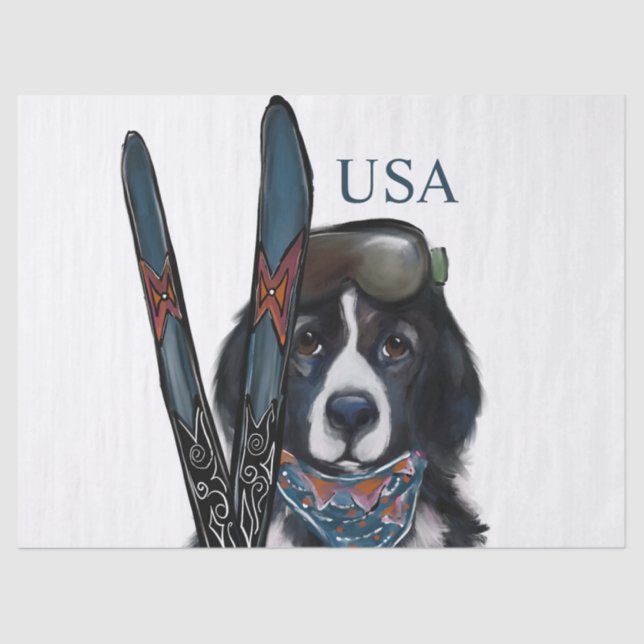 PAPEL DE SEDA CÃO DE TERRA NOVA (Frente )