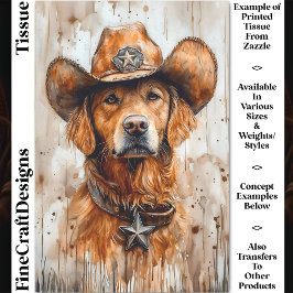 Papel De Seda Cão do Faroeste, Golden Retriever DD2 Decoupage