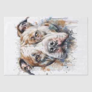 Papel De Seda Cão Pitbull Americano