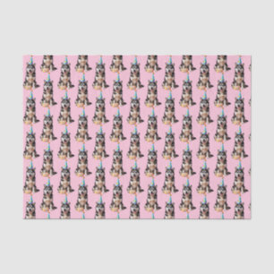 Papel De Seda Cão Rouco de Aniversário