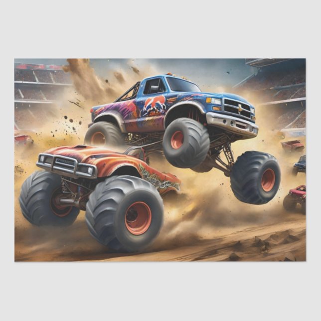 Papel De Seda Caos nas Rodas: Monster Truck Smash Derby, (Frente )