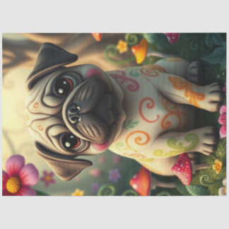 Papel De Seda Cãozinho Colorido Adorável