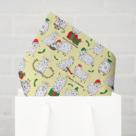 Papel De Seda Caprinos festivos no Natal