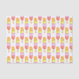 Papel De Seda Cápsulas Vermelhas e Rosa de Aquarela