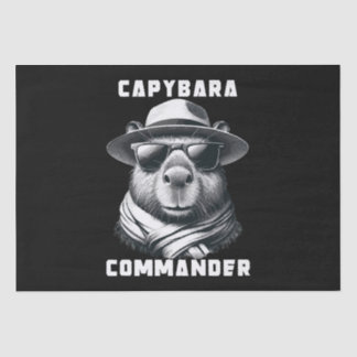Papel De Seda Capybara Com Óculos Solares Comandante
