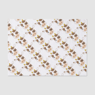 Papel De Seda cara bonito da vaca