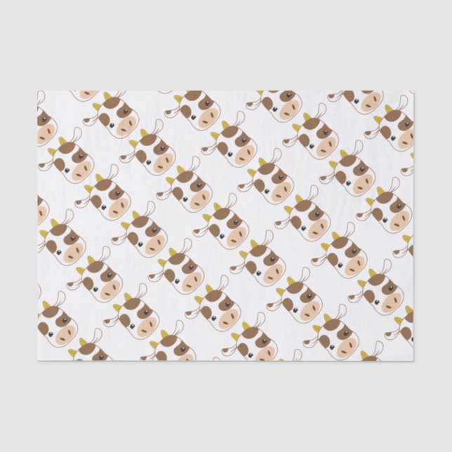 Papel De Seda cara bonito da vaca (Frente )