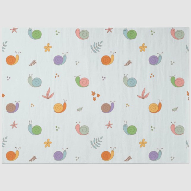 Papel De Seda Caracóis engraçados (Frente )