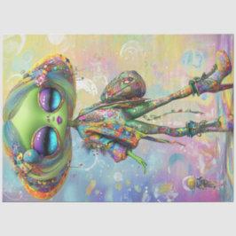 Papel De Seda Caractere de Moda Psicodélica de Descamação