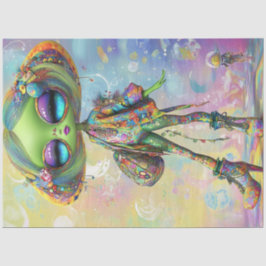 Papel De Seda Caractere Esquerda de Moda Psicodélica para Deslig