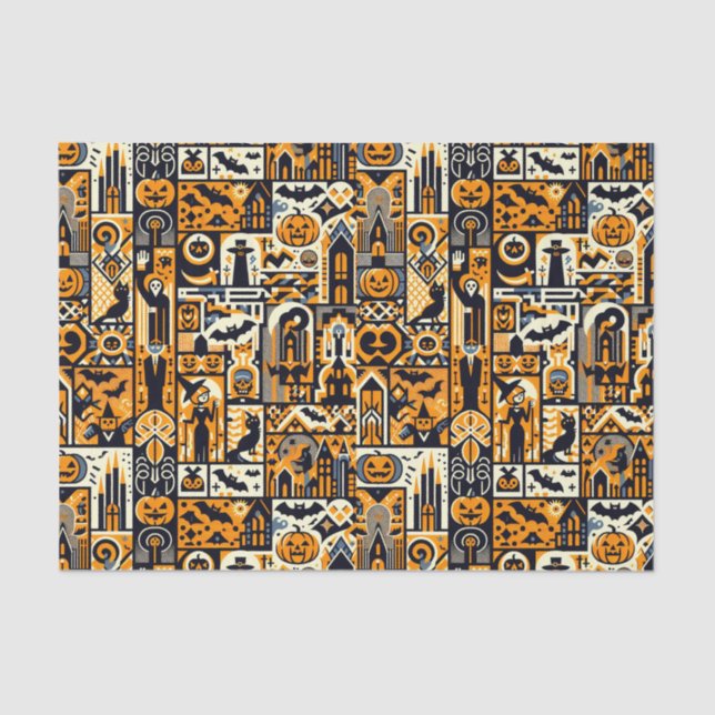 Papel De Seda Caracteres Halloween (Frente )