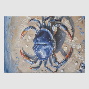 Papel De Seda Caranguejo-azul na Praia