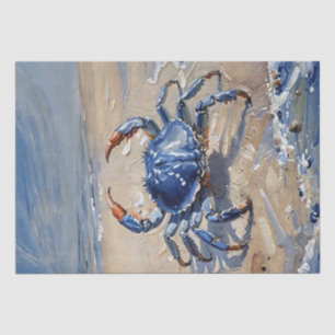 Papel De Seda Caranguejo-azul na Praia