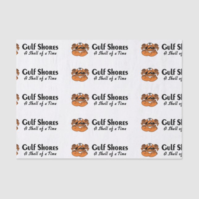 Papel De Seda Caranguejo do Golfo Shores Alabama (Frente )