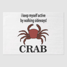 Papel De Seda Caranguejo Eu Me Mantenho Ativo Caminhando Para O 