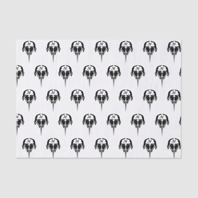 Papel De Seda Caranguejo ferradura no estilo da tatuagem tribal (Frente )