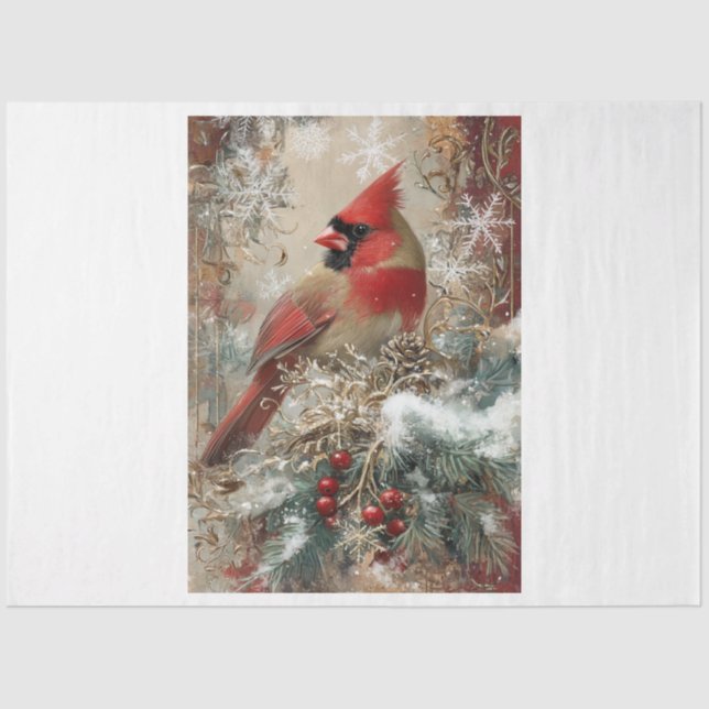 Papel De Seda Cardinal Snowflake (Frente )