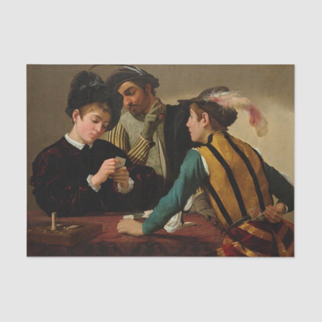 Papel De Seda Cardsharps de Caravaggio (Frente )