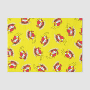 Papel De Seda Caricatura de Papais noeis de Natal Engraçado