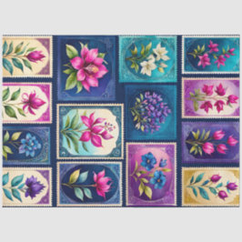 Papel De Seda Carimbo de Carimbo Colorido