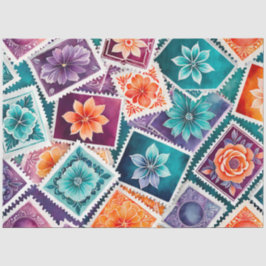 Papel De Seda Carimbo de Carimbo Colorido