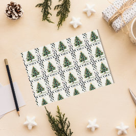 Papel De Seda Carimbo do PoStage da Árvore de natais vintages