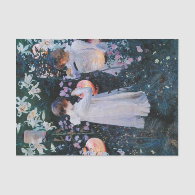 Papel De Seda Carnação, Lily, Lily, Rosa por John Singer Sargent (Frente )