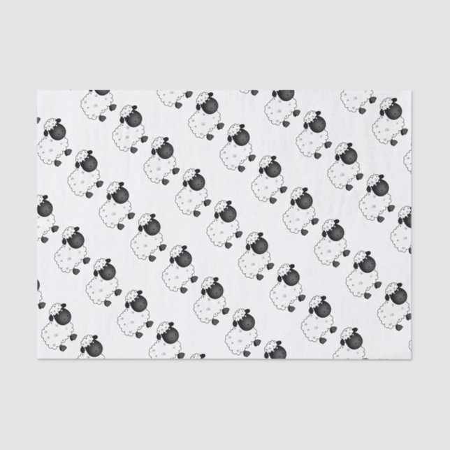 Papel De Seda Carneiros do bebê para a ovelha (Frente )