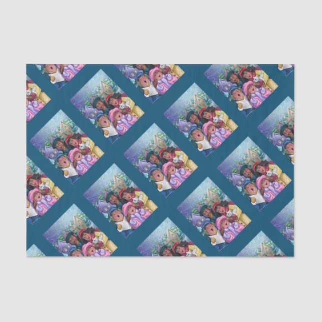 Papel De Seda Caroleiros de Natal (Frente )