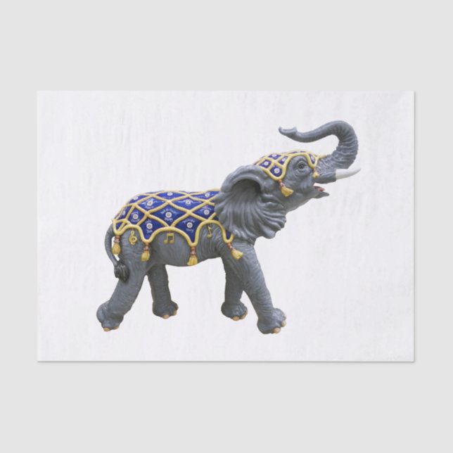 Papel De Seda Carousel Animal Elephant Photo Stationery (Frente )