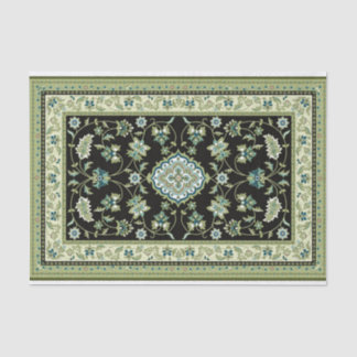 Papel De Seda Carpete Persa Verde