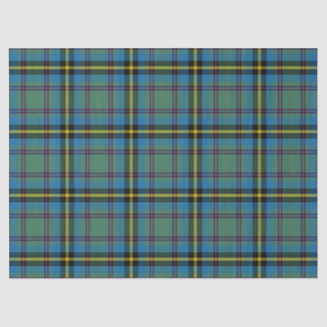 Papel De Seda Carrick Hunting Clan Tartan (Frente )