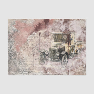 Papel De Seda Carro Antigo Vintage Decoupage Vitoriana