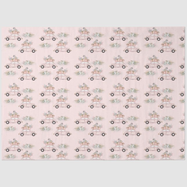 Papel De Seda Carro de Pastéis de Natal Maravilhoso (Frente )