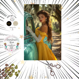 Papel De Seda Carro Poster de desacoplamento e fotografia de moç